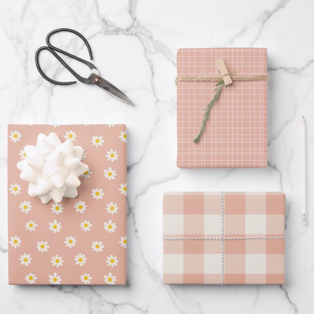 Little One Collection - dusty apricot  Geschenkpapier Set (Vorderseite)
