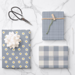 Little One Collection - dusty steel gray  Geschenkpapier Set