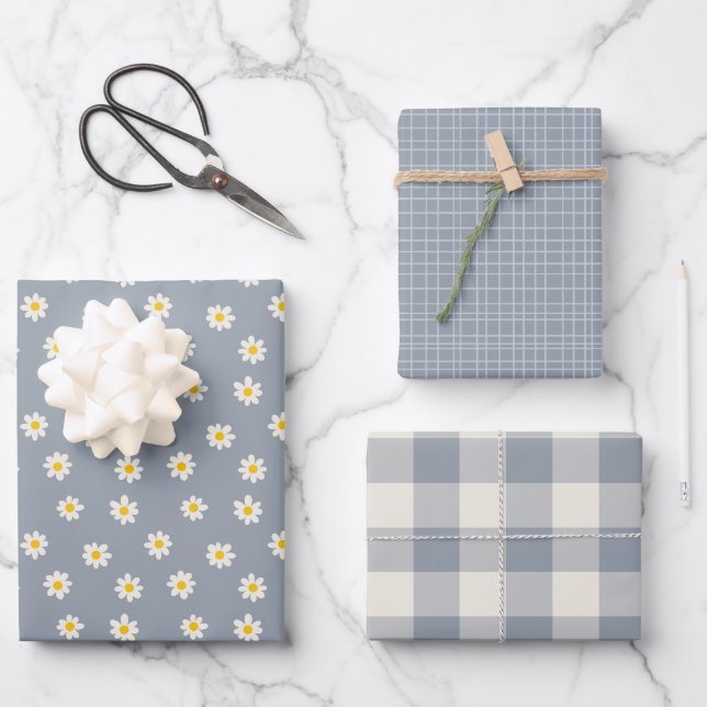 Little One Collection - dusty steel gray  Geschenkpapier Set (Vorderseite)