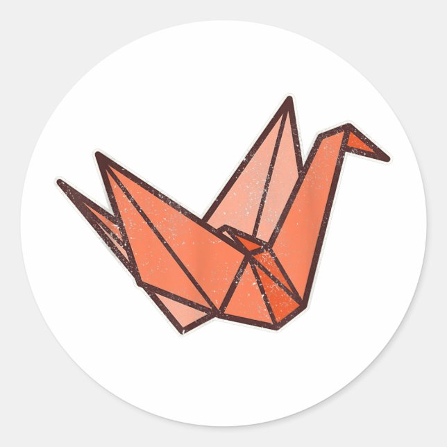 Little Origami Cranes Runder Aufkleber (Vorderseite)