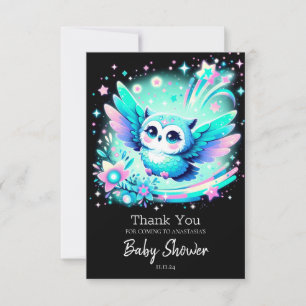 Little Owl Baby Dusche Dankeskarte