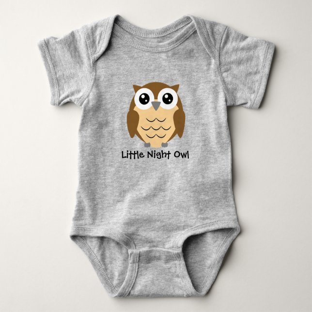Little Owl Design Baby Bodysuit Strampler (Vorderseite)