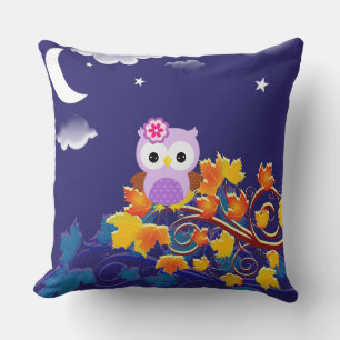 Little Owl Illustration dekoratives Kissen
