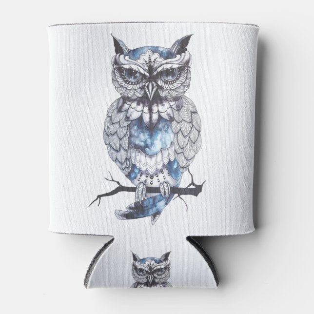 Little Owl Tattoo Flash Idee Cartoon Owl Dosenkühler (Vorderseite)