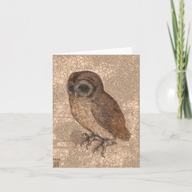 Little Owl, Unendlichkeit Punkte nach Albrecht Dur Dankeskarte (Vorderseite)