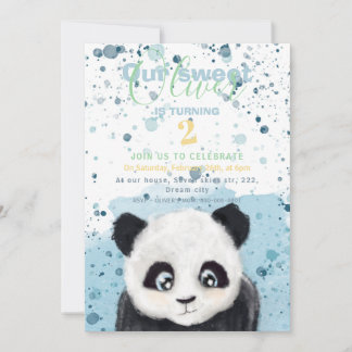Little Panda Baby Geburtstagsankündigung Ankündigung