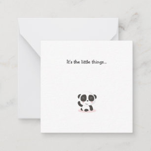 Little Panda Bear Mini Danke Note Card Mitteilungskarte
