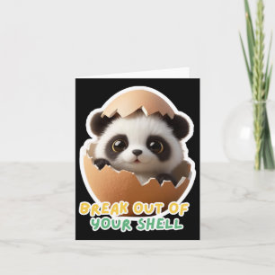 Little Panda@break aus Ihrer Muschel Aufkleber Karte
