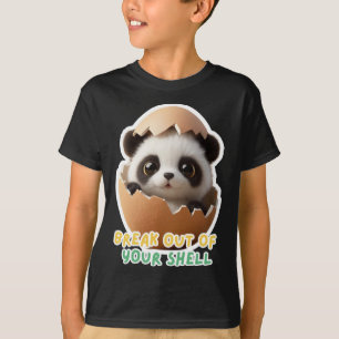 Little Panda@break aus Ihrer Muschel Aufkleber T-Shirt
