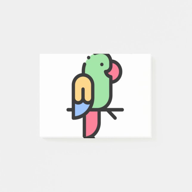 Little Parrot Post-it Klebezettel (Vorderseite)