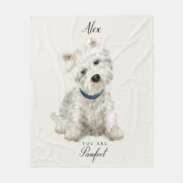 Little Pawfect Westie Fleecedecke