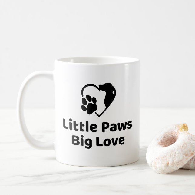 Little Paws Big Love Mug Kaffeetasse (Mit Donut)