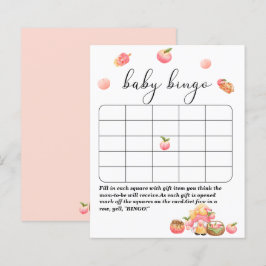 Little Peach baby Dusche Bingo-Spiel Paper Sheet