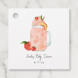 Little Peach Fruit Smoothie Girl Babydusche Geschenkanhänger