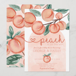 Little Peach ist On the Way Baby Dusche Einladung