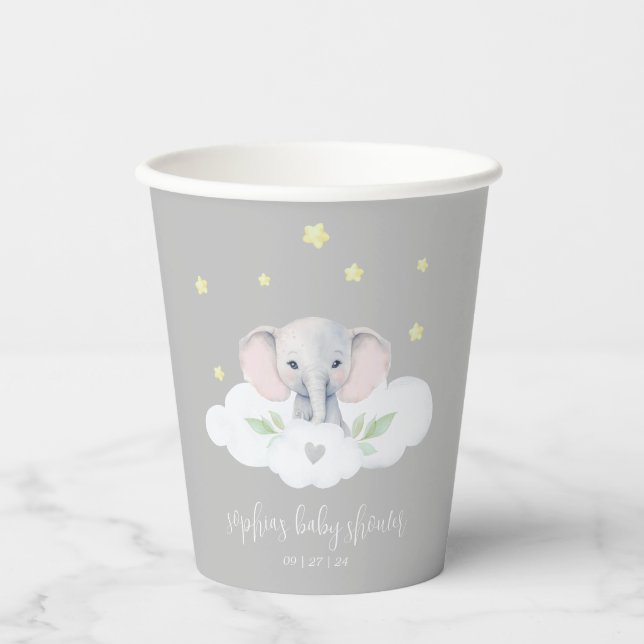 Little Peanut Baby Duwer Gender Neutral Elephant Pappbecher (Vorderseite)