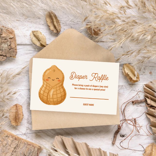 Little Peanut Baby Shower Diaper Raffle Tickets Begleitkarte (Von Creator hochgeladen)