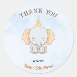 Little Peanut Dreams - Elephant Baby Shower Runder Aufkleber