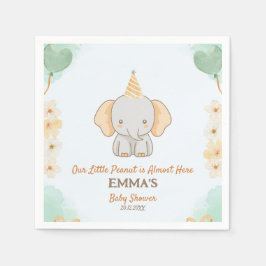 Little Peanut Dreams - Elephant Baby Shower Serviette