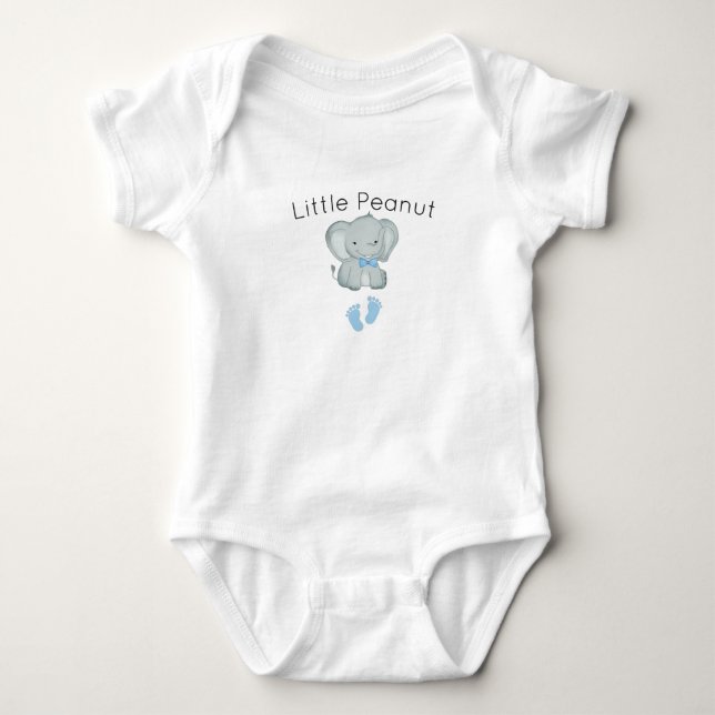 Little Peanut Elephant, Baby Boy-Tier Liebling Bab Baby Strampler (Vorderseite)
