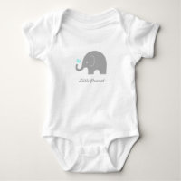 Little Peanut Elephant Baby Romper, blaues Herz