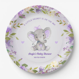 Little Peanut Girl Lavender Baby Dusche Sprinkle Pappteller