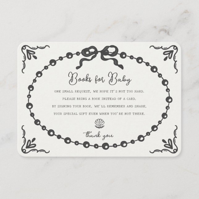 Little Pearl Coquette Books for Baby Insert (Vorderseite)