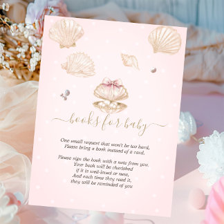 Little Pearl Seashells Dots Baby Shower Begleitkarte