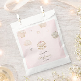 Little Pearl Seashells Dots Baby Shower Geschenktütchen