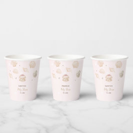 Little Pearl Seashells Dots Baby Shower Pappbecher