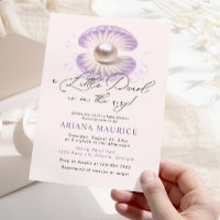 Little Pearl Watercolor Lila Bubble Baby Dusche