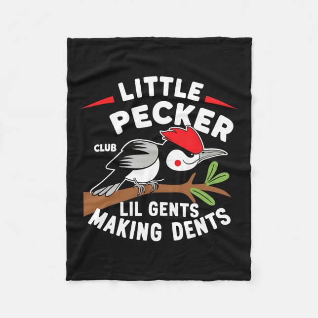 Little Pecker Club Lil Gents Making Dents Retro Wo Fleecedecke (Vorderseite)