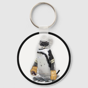 Little Penguin Wearing Hockey Gear Schlüsselanhänger