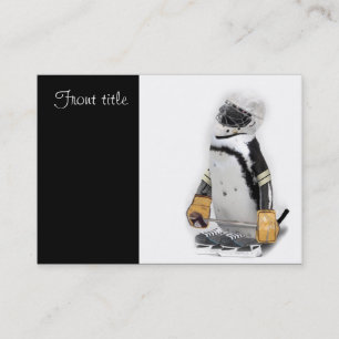 Little Penguin Wearing Hockey Gear Visitenkarte