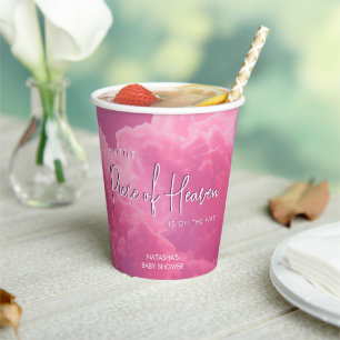Little Piece of Heaven Baby Girl Shower Paper Cup Pappbecher