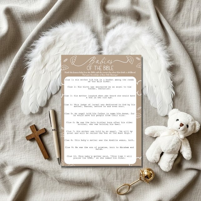 Little Piece of Heaven Beige Babies of the Bible Einladung (Little Piece of Heaven Beige Babies of the Bible)