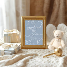 Little Piece of Heaven blue Cards & Gifts Sign