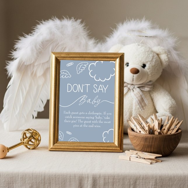 Little Piece of Heaven  Don't Say Baby Game Blue  Einladung (Little Piece of Heaven Don't Say Baby Game Blue)