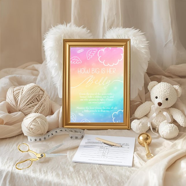 Little Piece of Heaven How Big Is Her BellyRainbow Einladung (Little Piece of Heaven How Big Is Her BellyRainbow)