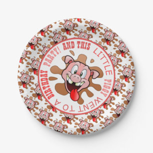 Little Piggy Birthday Party Paper Plate Pappteller
