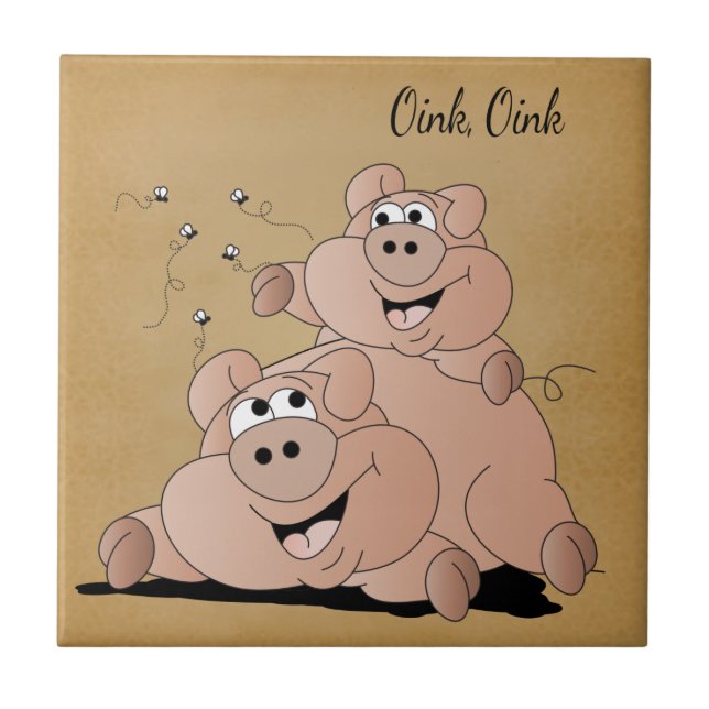 Little Piggy 🐷 Oink, Oink Fliese (Vorderseite)