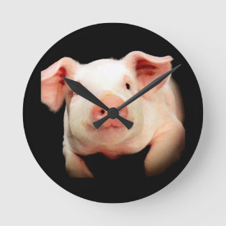 Little Piggy Runde Wanduhr