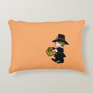 Little Pilgrim Boy Erntedank Zierkissen