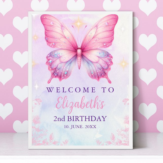 Little Pink Butterfly - Girls' Birthday Poster (Von Creator hochgeladen)