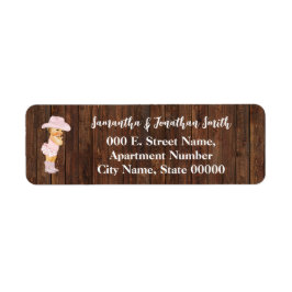 Little Pink Cowgirl Baby Dusche Rücksendeadresse