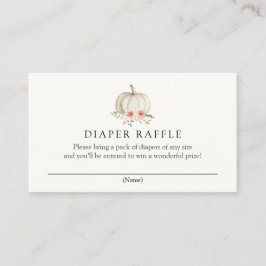 Little Pink Pumpkin Diaper Raffle Enclosure Card Begleitkarte