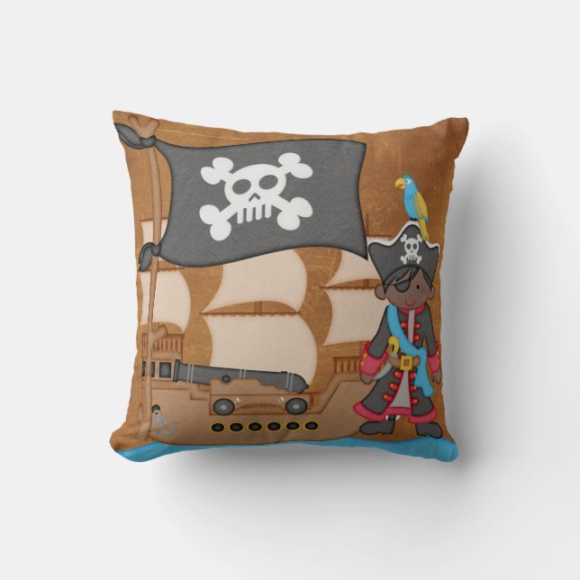 Little Pirate (Afroamerikaner) MOJO Pillow Kissen (Vorderseite)