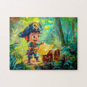 Little Pirate mit Schatzkarte und Brust