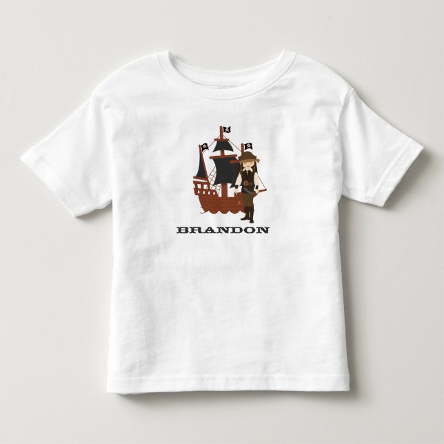 Little Pirate personalisierter T - Shirt (Vorderseite)
