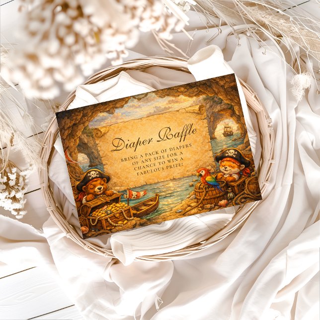 Little Pirates Treasure Voyage Diapper Raffle Begleitkarte (Von Creator hochgeladen)